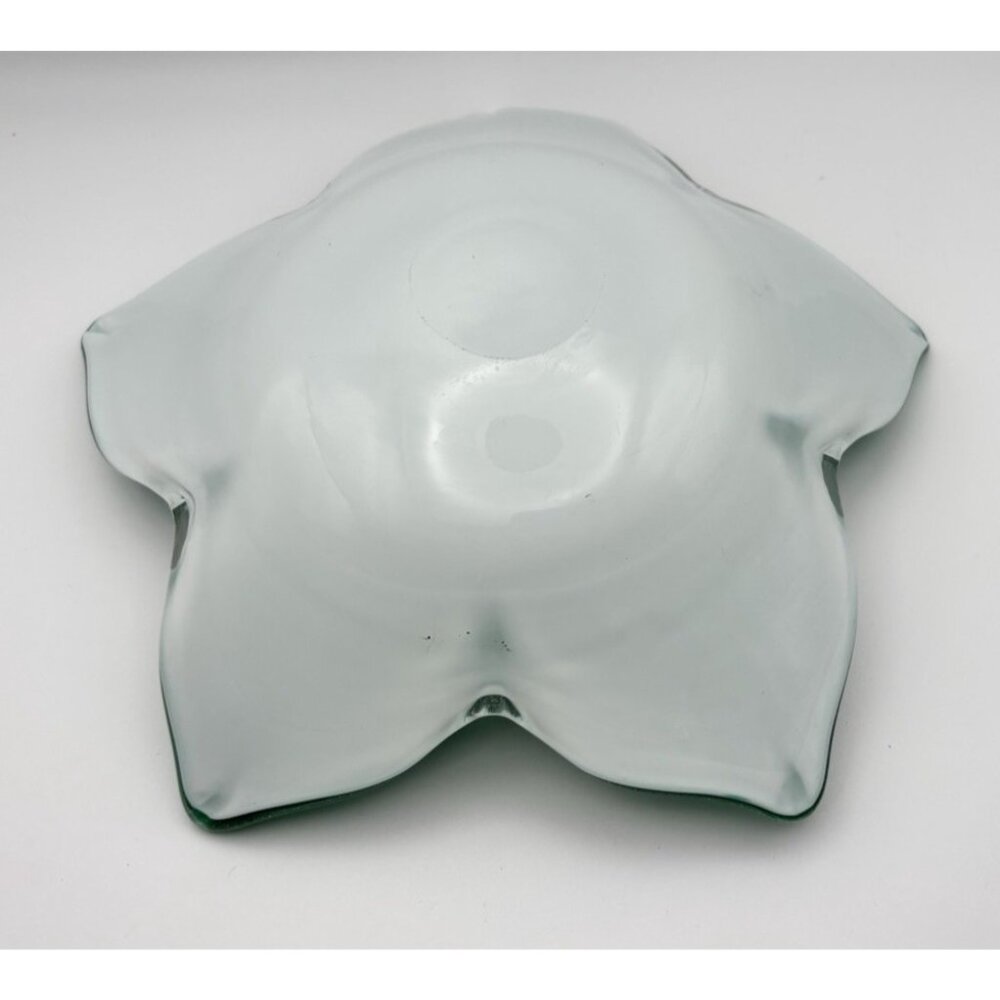 Vintage Fratelli Toso Murano Italy Green Glass w/ Millifiori Candy Dish Ashtray - Picture 4 of 7
